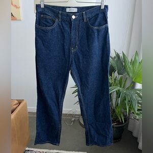 Rachel Comey Dark Blue Speckled Cropped Jeans